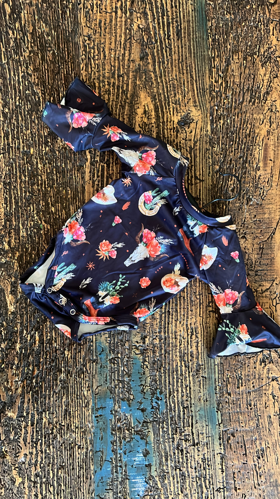 Western bell sleeve onesie