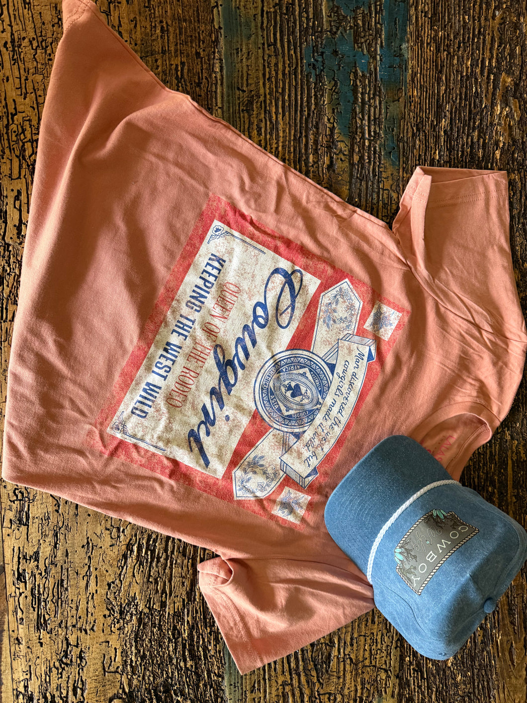 Terracotta Cowgirl vintage tee